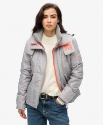 Kurtka przeciwwiatrowa Mountain SD-Windcheater. Szare kurtki damskie Superdry, s, bez wzorów, z bawełny, bez kaptura. Za 418.20 zł.