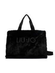 Liu Jo Torebka 2F6037 E0218 Czarny. Czarne shopper bag Liu Jo, bez wzorów, z materiału, bez dodatków. Za 469.99 zł.