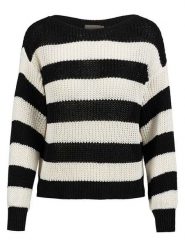 Herrlicher Sweter "Louise" w kolorze kremowo-czarnym rozmiar: XL. Brązowe swetry klasyczne damskie Herrlicher, xl, bez kołnierzyka. Za 113.99 zł.