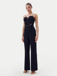 Rinascimento Kombinezon CFC0019925002 Granatowy Regular Fit. Niebieskie sukienki damskie Rinascimento, bez wzorów, z syntetyku, bez ramiączek. Za 489.99 zł.