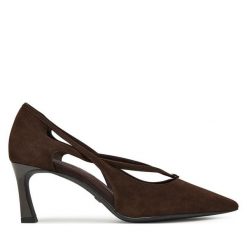 Szpilki Tamaris. Brązowe szpilki damskie Tamaris, bez wzorów, bez obcasa, na szpilce, bez zapięcia. Za 394.99 zł.