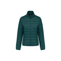 Damska lekka kurtka puchowa Kariban. Zielone kurtki damskie KARIBAN, l, bez wzorów, z puchu, bez kaptura. Za 232.50 zł.