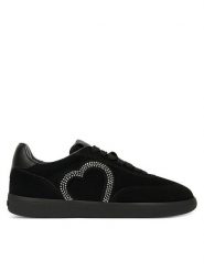 LOVE MOSCHINO Sneakersy JA15402G0NIG100A Czarny. Czarne obuwie sportowe damskie Love Moschino, ze skóry, bez zapięcia. Za 879.99 zł.