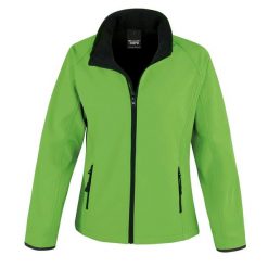 Damska Kurtka Softshell Z Nadrukiem. Czarne kurtki damskie RESULT, m, bez wzorów, z materiału, bez kaptura. Za 132.99 zł.