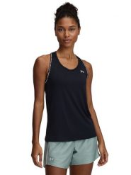 Under Armour Top sportowy "Tech Knockout" w kolorze czarnym rozmiar: XS. Czarne koszulki sportowe damskie Under Armour, xs, bez wzorów, z materiału, bez ramiączek, outdoorowe. Za 77.99 zł.