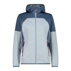 Ultralekka Kurtka Softshell z Kapturem Damska CMP. Niebieskie kurtki damskie CMP, bez wzorów, z materiału, z kapturem. Za 387.05 zł.