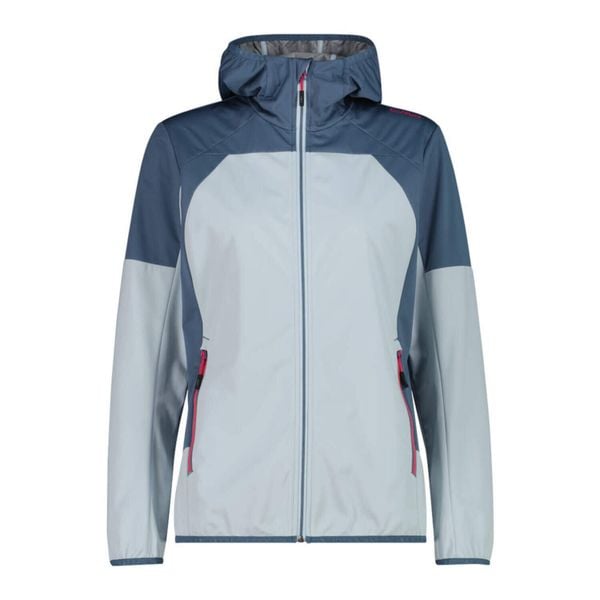 Ultralekka Kurtka Softshell z Kapturem Damska CMP. Niebieskie kurtki damskie CMP, bez wzorów, z materiału, z kapturem. Za 388.05 zł.