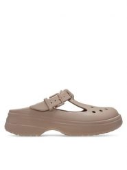 Crocs Klapki Classic Mary Jane Clog 210581 Brązowy. Brązowe klapki damskie Crocs, bez wzorów, z tworzywa sztucznego, bez obcasa, bez zapięcia. Za 159.99 zł.