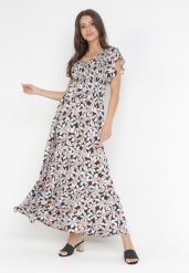 Czarna Rozkloszowana Sukienka Maxi z Wiskozy w Kwiaty Bathan. Czarne sukienki damskie Born2be, bez wzorów, z wiskozy, bez ramiączek. Za 129.99 zł.