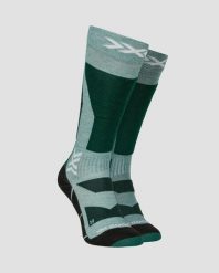 Skarpety X-Socks SNOWBOARD DISCOVER OTC E412. Zielone skarpetki damskie X Socks, bez wzorów, z materiału. Za 139.99 zł.