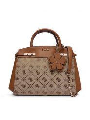 Guess Torebka Melinda HWJP99 02060 Brązowy. Brązowe kuferki damskie Guess, z aplikacjami, ze skóry, bez dodatków. Za 679.99 zł.