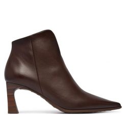 Botki Hispanitas. Brązowe botki damskie Hispanitas, bez obcasa, na słupku, bez zapięcia. Za 749.99 zł.