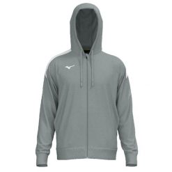 Bluza z kapturem Mizuno Team RB Track. Szare bluzy damskie Mizuno, l, bez wzorów, z materiału, z kapturem. Za 198.00 zł.