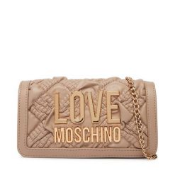 Torebka LOVE MOSCHINO. Brązowe torebki wieczorowe damskie Love Moschino, bez wzorów, bez dodatków. Za 699.99 zł.