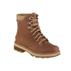 Buty do chodzenia damskie Sorel Lennox Lace Stkd Wp. Brązowe obuwie sportowe damskie Sorel, z gumy, za kostkę, bez zapięcia, trekkingowe. Za 893.00 zł.