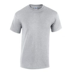 Koszulka Unisex Dla Dorosłych Z Grubej Mieszanki Bawełny. Szare bluzki damskie GILDAN, xl, bez wzorów, z bawełny, bez kołnierzyka, bez ramiączek. Za 45.99 zł.