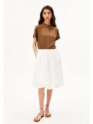 Armedangels Bluzka ''Larisaana'' w kolorze jasnobrązowym rozmiar: XL. Brązowe bluzki damskie ARMEDANGELS, xl, bez wzorów, bez kołnierzyka, bez ramiączek. Za 190.45 zł.
