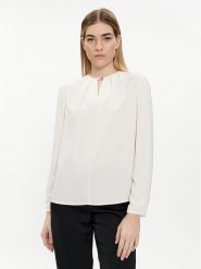 Calvin Klein Bluzka K20K207075 Écru Regular Fit. Bluzki damskie Calvin Klein, bez wzorów, z syntetyku, bez kołnierzyka, bez ramiączek. Za 449.99 zł.