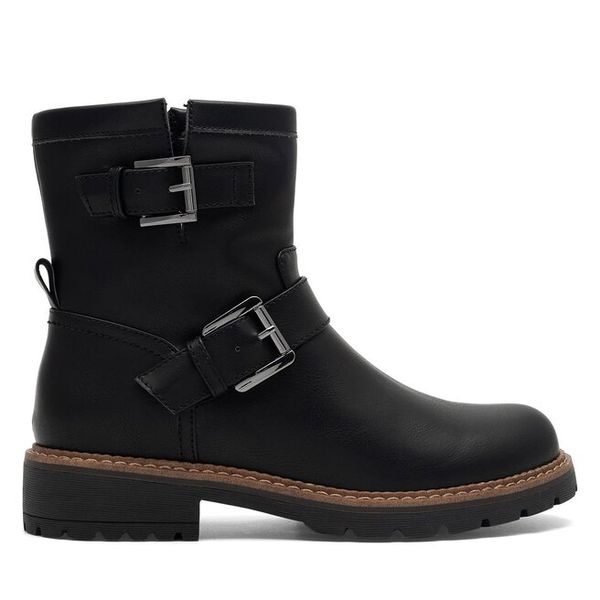 Botki Clara Barson. Czarne botki damskie Clara Barson, bez obcasa, na płaskiej podeszwie, bez zapięcia. Za 169.99 zł.