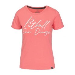Koszulka damska Pitbull SD. Czerwone koszulki sportowe damskie PITBULL, s, bez wzorów, bez ramiączek. Za 64.99 zł.