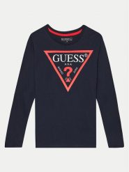 Guess Bluzka L84I29 K8HM0 Granatowy Regular Fit. Niebieskie t-shirty i koszulki chłopięce Guess, z aplikacjami, z bawełny, bez kołnierzyka, bez ramiączek. Za 99.99 zł.