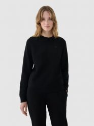 4F Bluza dresowa nierozpinana bez kaptura damska - czarna L. Czarne bluzy damskie 4F, l, bez wzorów, z bawełny, bez kaptura. W wyprzedaży za 79.99 zł.
