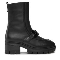 Botki Gabor. Czarne botki damskie Gabor, bez obcasa, na słupku, bez zapięcia. Za 759.99 zł.