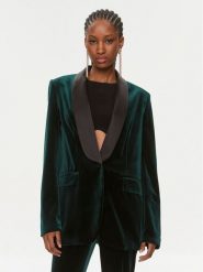 KARL LAGERFELD Marynarka 240W1408 Zielony Regular Fit. Zielone marynarki i żakiety damskie KARL LAGERFELD, bez wzorów, z syntetyku. Za 1,409.00 zł.