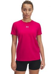 Under Armour Koszulka sportowa w kolorze różowym rozmiar: S. Różowe koszulki sportowe damskie Under Armour, s, bez wzorów, bez ramiączek, outdoorowe. Za 87.81 zł.
