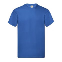 Oryginalna Bawełniana Koszulka Unisex Dla Dorosłych. Niebieskie bluzki damskie Fruit of the Loom, l, bez wzorów, z bawełny, sportowe, bez kołnierzyka, bez ramiączek. Za 32.99 zł.