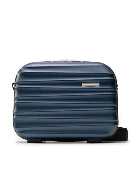 WITTCHEN Kuferek 56-3A-314-91 Granatowy. Niebieskie kosmetyczki damskie Wittchen, z tworzywa sztucznego, bez dodatków. Za 139.99 zł.