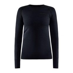Damska koszulka kompresyjna z długim rękawem Craft Core Dry Active Comfort. Czarne koszulki damskie Craft, bez wzorów, bez kołnierzyka, bez ramiączek. Za 204.00 zł.