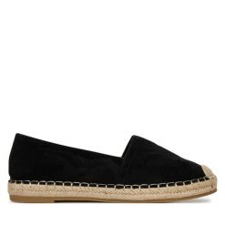 Espadryle JENNY. Czarne espadryle damskie Jenny, bez wzorów, bez obcasa. Za 99.99 zł.
