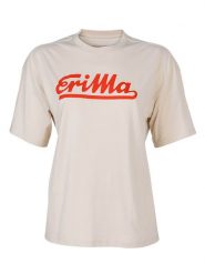 Erima Koszulka "Retro 2.0" w kolorze beżowym rozmiar: L. Brązowe bluzki damskie Erima, l, bez wzorów, z bawełny, retro, bez kołnierzyka, bez ramiączek. Za 74.45 zł.