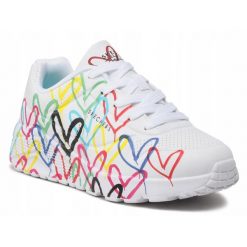 Buty Damskie Skechers Uno Lite 314064L-Wmlt Białe W Serca Sportowe 38. Białe obuwie sportowe casual damskie Skechers, bez zapięcia, trekkingowe, Skechers Sport. Za 269.00 zł.