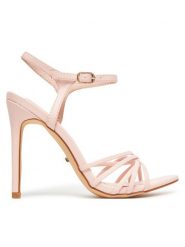 DeeZee Sandały LWLY126-4 Różowy. Czerwone sandały damskie DeeZee, bez wzorów, z materiału, bez obcasa, na szpilce, bez zapięcia. Za 139.99 zł.