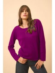 Just Cashmere Kaszmirowy sweter "Fiona" w kolorze fioletowym rozmiar: M. Różowe swetry klasyczne damskie Just Cashmere, m, z kaszmiru, bez kołnierzyka. Za 410.94 zł.