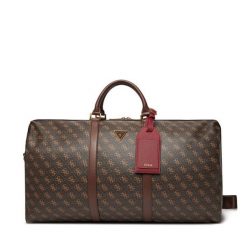 Torba podróżna Guess. Brązowe torby podróżne Guess, z aplikacjami. Za 559.99 zł.