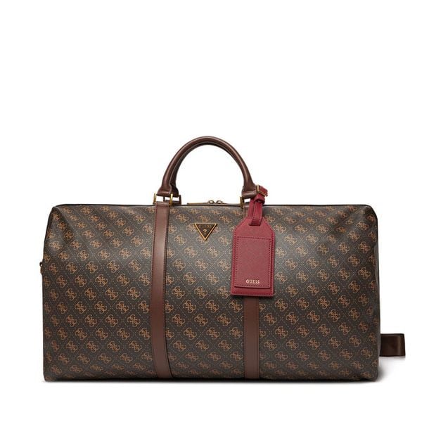 Torba podróżna Guess. Brązowe torby podróżne Guess, z aplikacjami. Za 829.99 zł.