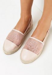 Różowe Espadryle na Plecionej Podeszwie z Siateczkową Cholewka Evarine. Czerwone espadryle damskie Born2be, bez wzorów, bez obcasa. Za 29.99 zł.