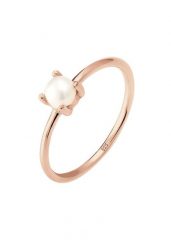 Elli Damski soliter z perłą hodowlana słodkowodną w srebrze próby 925 Sterling Silver Pierścionki 1 ct. Szare pierścionki damskie Elli, z perłą, srebrne. Za 173.39 zł.