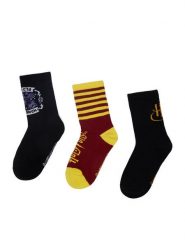 Harry Potter Skarpety długie CEO-ACCCS-AW26-308WBHP(3-PACK) Czarny. Czarne skarpetki chłopięce harry potter, bez wzorów, z bawełny. Za 29.99 zł.