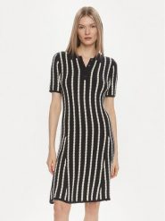 Tommy Hilfiger Sukienka dzianinowa WW0WW41748 Granatowy Regular Fit. Niebieskie sukienki damskie Tommy Hilfiger, bez wzorów, z bawełny, bez ramiączek. Za 469.00 zł.