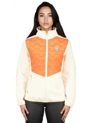 Geographical Norway Kurtka polarowa "Telsi" w kolorze kremowo-pomarańczowym rozmiar: L. Brązowe kurtki damskie Geographical Norway, l, bez wzorów, z polaru, bez kaptura. Za 177.95 zł.