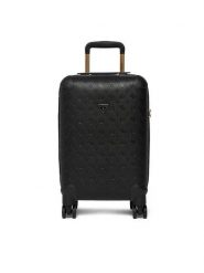 Guess Walizka kabinowa Wilder Travel TWDP74 52983 Czarny. Czarne walizki Guess, z aplikacjami, ze skóry. Za 829.99 zł.