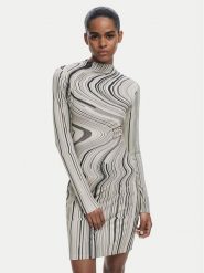 Desigual Sukienka codzienna Chiara 25WWVK35 Beżowy Slim Fit. Brązowe sukienki damskie Desigual, bez wzorów, z wiskozy, bez ramiączek. Za 389.99 zł.