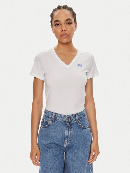 Hugo T-Shirt Classic 50513667 Biały Regular Fit. Białe t-shirty damskie Hugo, xl, bez wzorów, z bawełny, bez kołnierzyka. Za 199.99 zł.