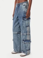 Adidas Jeansy KQ6479 Niebieski Oversize. Niebieskie jeansy damskie Adidas. Za 599.99 zł.
