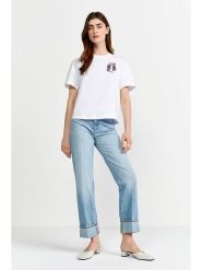 Rich & Royal Koszulka w kolorze białym rozmiar: S. Białe koszulki damskie Rich & Royal, s, bez wzorów, z bawełny, bez kołnierzyka, bez ramiączek. Za 100.99 zł.