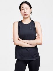 Craft Top sportowy "ADV Hit" w kolorze czarnym rozmiar: M. Czarne koszulki sportowe damskie Craft, m, bez wzorów, z materiału, bez ramiączek, outdoorowe. Za 82.99 zł.